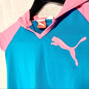 Puma Children’s Activewear Hoodie Pink & Blue XS